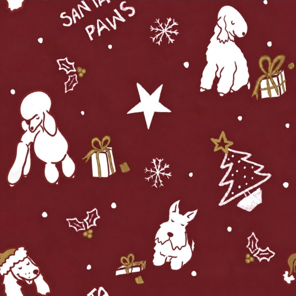 Crimson Santa Paws APRON - PRE-ORDER ONLY